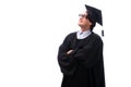 The young handsome man graduating from university Royalty Free Stock Photo