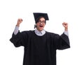 Young handsome man graduating from university Royalty Free Stock Photo