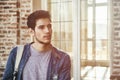 Young Handsome Man Outside Historic Building