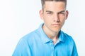 Young handsome man wearing a blue shirt Royalty Free Stock Photo