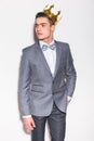 Young handsome man wearing suit Royalty Free Stock Photo