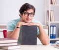 Young handsome student preparing for school exams Royalty Free Stock Photo
