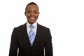 Young happy African businessman smiling isolated against white background Royalty Free Stock Photo