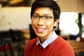 Young happy asian man with glasses Royalty Free Stock Photo