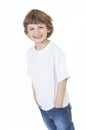Young Happy Boy Smiling Hands in Pockets Royalty Free Stock Photo