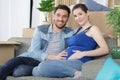 Young happy couple expecting baby Royalty Free Stock Photo
