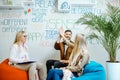 Young couple during the psychological counseling with psychologist Royalty Free Stock Photo