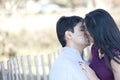 A Young Happy Indian Couple Kissing Royalty Free Stock Photo