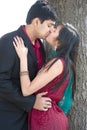 Young Happy Indian Couple Kissing Royalty Free Stock Photo