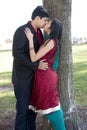 Young Happy Indian Couple Kissing Royalty Free Stock Photo