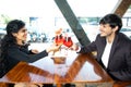 Young happy indian couple toasting drinks at a date in a restaurant. bonding, relationship, Royalty Free Stock Photo