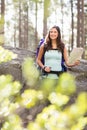 Young happy jogger looking in the distance Royalty Free Stock Photo