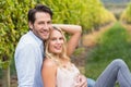 Young happy man embracing his girlfriend Royalty Free Stock Photo