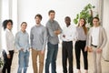 Young happy professional diverse people group or business team p Royalty Free Stock Photo