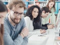 University students studying together Royalty Free Stock Photo