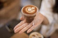 young happy woman enjoying and relaxing in coffee shop Royalty Free Stock Photo