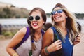 Young happy women having fun time together Royalty Free Stock Photo