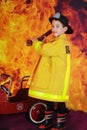 Young Hatchet Weilding Fireman Royalty Free Stock Photo