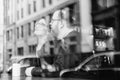 A young heterosexual couple enjoying a conversation at a nyc coffee shop Royalty Free Stock Photo