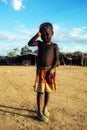 Young Himba girl at the market in Opuwo, Namibia