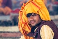 A young Hindu priest at the Kumbha Mela in India.