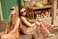 Young hippie women Royalty Free Stock Photo