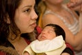 Young Hispanic Mother And Newborn Infant