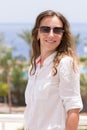 Young hispanic smiling woman on tropical resort Royalty Free Stock Photo