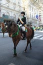 Young horseback riders participate at the St. Patrick's Day Parade