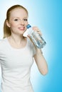 Young hot girl drinking water Royalty Free Stock Photo