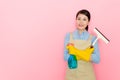 Young house cleaning company female employee