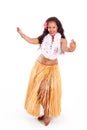 Young hula dancer dancing Royalty Free Stock Photo