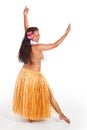 Young hula dancer looking over her shoulder Royalty Free Stock Photo