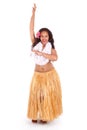 Young hula dancer posing Royalty Free Stock Photo