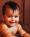 Young indian baby boy looking with smily face