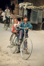 young indian on bicycles