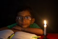 Young Indian boy in candle light