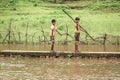 Young Indian boys in field