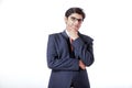 Young Indian business man thinking Royalty Free Stock Photo