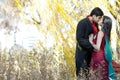 Young Indian Couple Kissing Royalty Free Stock Photo