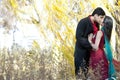 Young Indian Couple Kissing Royalty Free Stock Photo