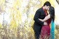 Young Indian Couple Kissing Royalty Free Stock Photo