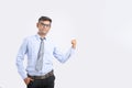 Young Indian Man Wearing suit and showing thumps up Royalty Free Stock Photo
