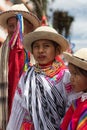 Young indigenous kechwa girl in traditional wear