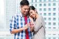 Young Indonesian man makes proposal to girlfriend