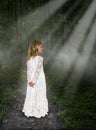 Young Innocent Girl, Woods, Peace Royalty Free Stock Photo