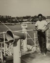 Young Italian Sailor on Ship in 1950s