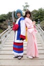 Young japanese female cosplayers