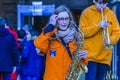 Young Jazz Band Playing at Street