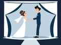 Young jewish couple at chuppah Royalty Free Stock Photo